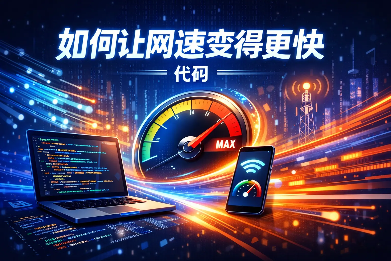 QuickQ网络加速服务速度优化示意